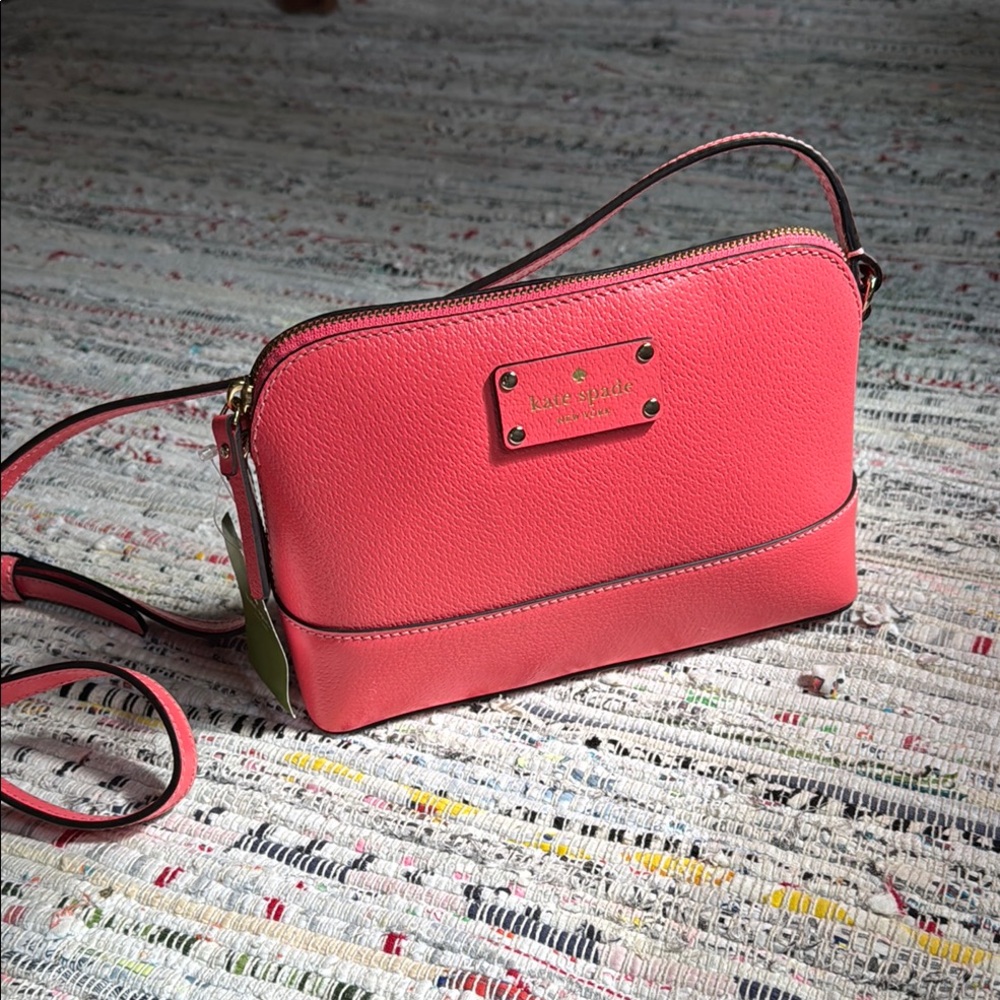 Kate Spade Pink Crossbody Bag with Structured Design NWT